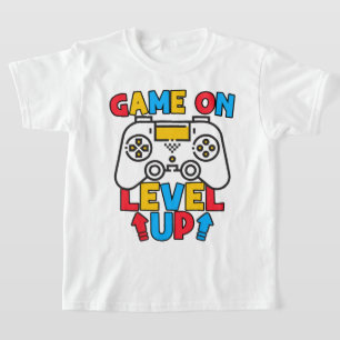 Game Op Niveau Up Grappige Verjaardag Jongen Gamin T-shirt