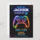 Game op video game controller uitnodiging niveau o (Voorkant)