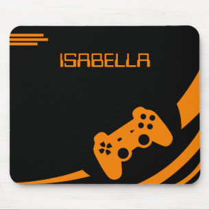 Game Oranje Moderne Gaming Persoonlijke naam Muismat