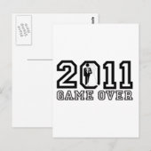 Game over 2011 briefkaart (Voorkant / Achterkant)