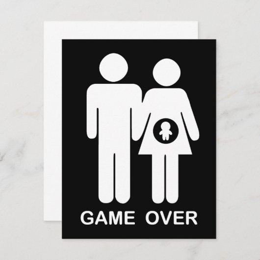 Game over aankondiging (Voorkant / Achterkant)