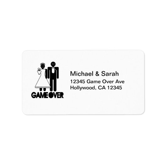 Game Over - Adresetiketten Etiket (Voorkant)