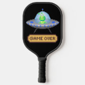 Game Over Alien Vliegende UFO Ruimteschip Pixel Ar Pickleball Paddle (Achterkant)