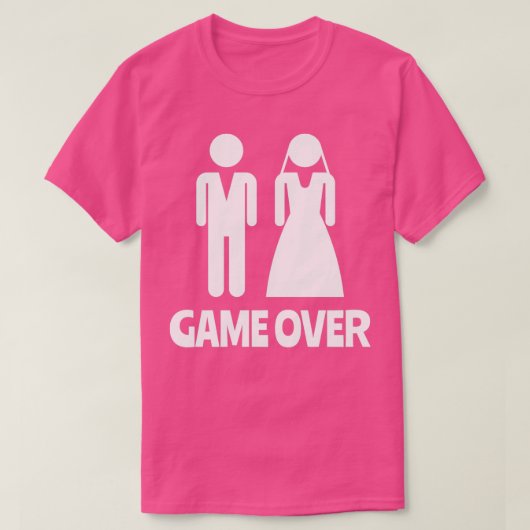 Game Over Bachelor Party 5 T-shirt (Design voorkant)