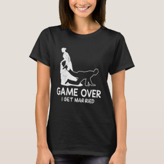 Game over bachelor party bride and groom wedding t-shirt
