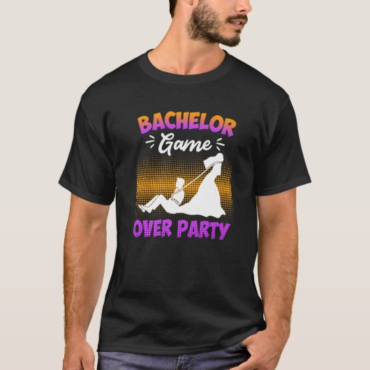 Game over  bachelor party man wedding t-shirt (Voorkant)