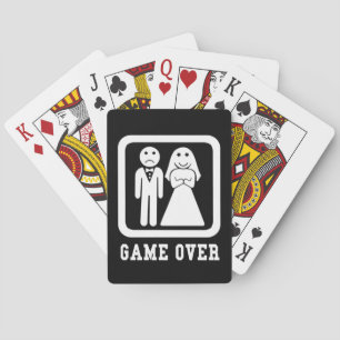 Game over   Bachelor Stag Party Gift (zwart/wit) Speelkaarten
