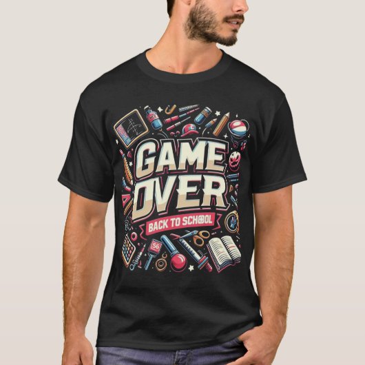 Game Over Back to School: Creative Chaos T-shirt (Voorkant)