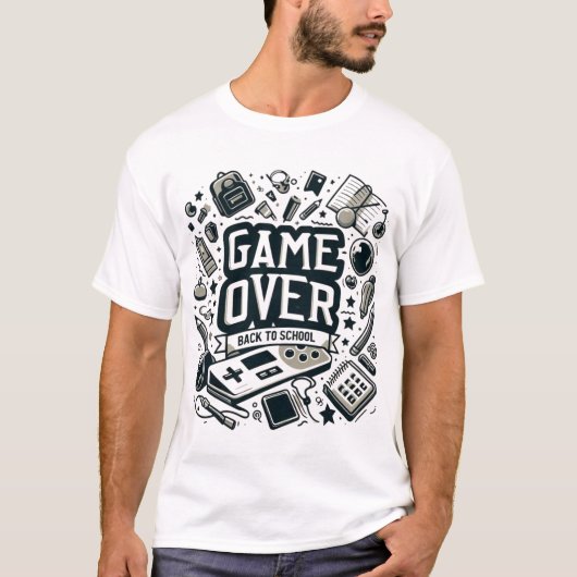 Game Over, Back to School T-shirt (Voorkant)