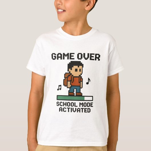 Game Over - Back to School T-shirt (Voorkant)