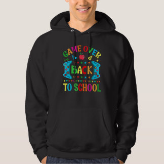 Game Over Back To School Video Game Leveled Up Boy Hoodie