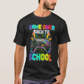 Game Over Back To School Video Game Leveled Up Boy T-shirt (Voorkant)