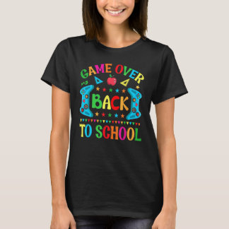 Game Over Back To School Video Game Leveled Up Boy T-shirt