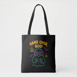 Game Over Boo Grappige Halloween Gamer Ghost Draagtas