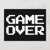 Game over briefkaart (Voorkant)