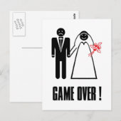 GAME OVER Briefkaart Bedankt Uitnodigingskaart (Voorkant / Achterkant)