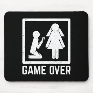 Game Over Bruidsjonkers Feest Huwelijk Alcohol Roo Muismat