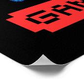 'Game Over' Buitenaards Vliegend UFO Ruimteschip, Poster (Hoek)