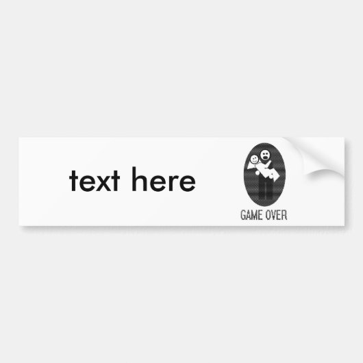 game over bumpersticker (Voorkant)