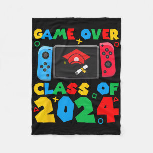Game Over Cl Van Videospelende Studenten Grappige Fleece Deken