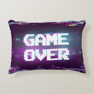 Game over concept, glitch effect. accent kussen
