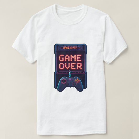 Game Over Controller-ontwerp T-shirt (Design voorkant)