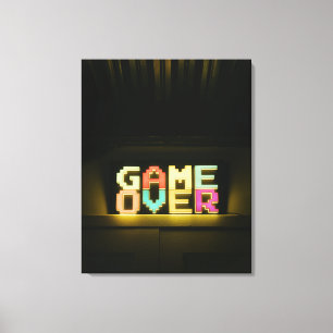 Game over Cute Simple Pixel Art Pixel Arts Easy De Canvas Afdruk