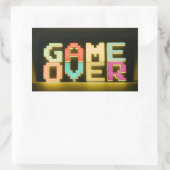 Game over Cute Simple Pixel Art Pixel Arts Easy De Rechthoekige Sticker (Tas)