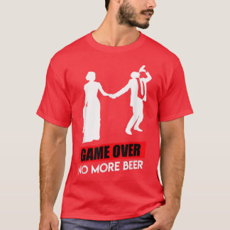 Game over de bruidegom-vrijgezellenpartij bruiloft t-shirt