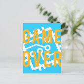 Game over digitaal circuit briefkaart (Staand voorkant)