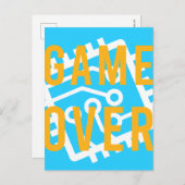 Game over digitaal circuit briefkaart (Voorkant / Achterkant)