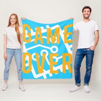 Game over digitaal circuit fleece deken