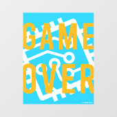 Game over digitaal circuit raamsticker (Vel)