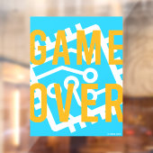 Game over digitaal circuit raamsticker (Vel 2)