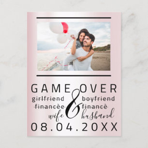 Game Over Dun Foto Opslag Datum Koppel  Briefkaart