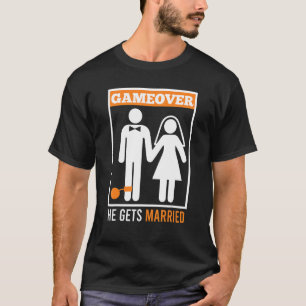 Game over echtgenoot bruidegom vrijgezellenfeest t-shirt