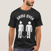 Game Over Funny Gay Marriage T-shirt (Voorkant)