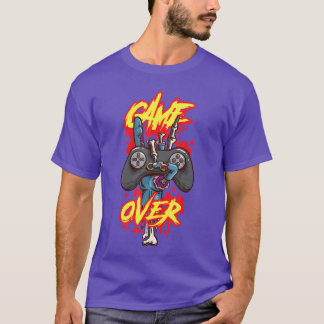 Game Over Gamer Gaming grappig T-shirt
