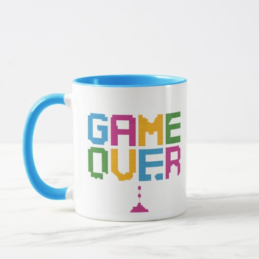 Game Over Gamer Mug – Retro Pixel Gaming Coffee  Mok (Links)
