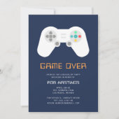 Game Over | Gaming Thema Afscheidingsfeest voor Jo Kaart (Voorkant)