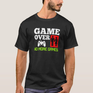 Game Over Geen Games Huwelijk Bachelorfeest Premiu T-shirt