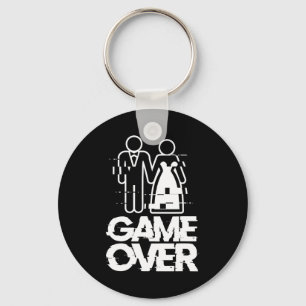 Game Over Glitch Bruid Bruidegom Grappig Huwelijk Sleutelhanger