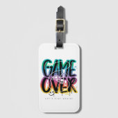 Game over graffiti joystick gamer bagagelabel (Voorkant (verticaal))