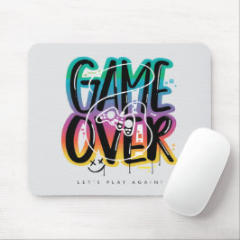 Game over graffiti joystick gamer muismat