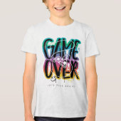 Game over graffiti joystick gamer Tri-Blend shirt (Voorkant)