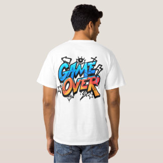 Game Over Graffiti Stijl Gamer T-Shirt – Krachtig 