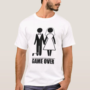 Game Over Grappig Huwelijk Mannen Bachelor Party C T-shirt