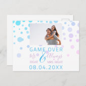 Game Over Grappig Save De Datum Bruiloft Wit Foto Briefkaart (Voorkant / Achterkant)