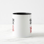 Game Over grappige koffie mok met trouwdatumstempe (Midden)