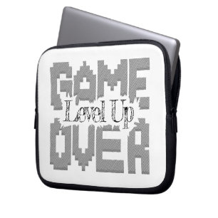 Game Over: Herstel Oud-School Plezier, Level Up Va Laptop Sleeve